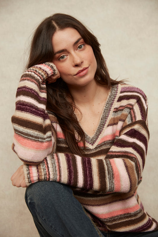 Reaghan Multi Stripe Pullover