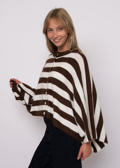 Costanza Button Front Poncho Sweater