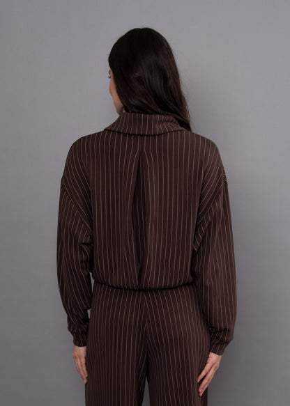 Mauritz Striped zip Up Top