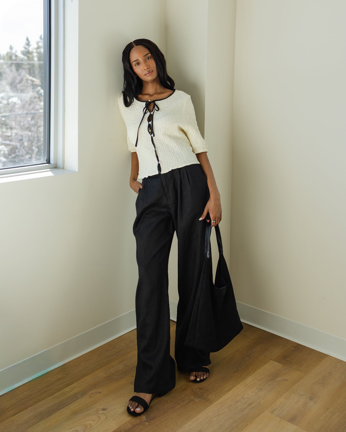 Noir Tie Top