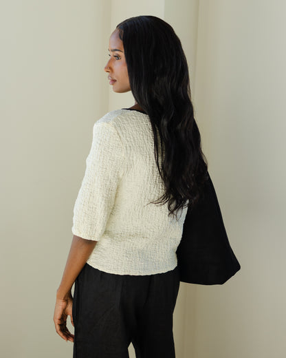 Noir Tie Top