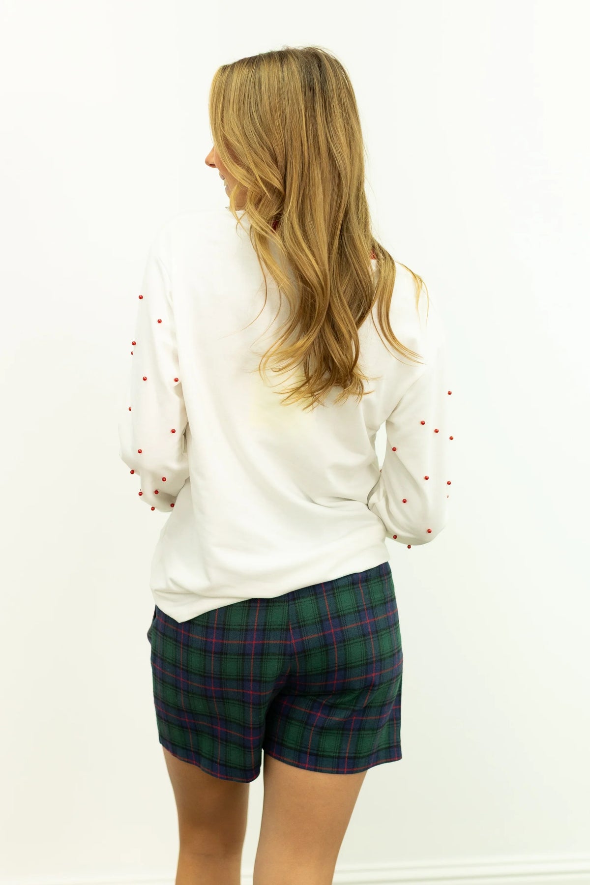 Plaid Tree Long Sleeve Top