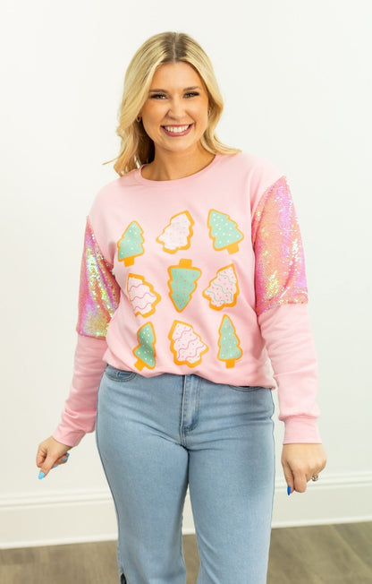 Christmas Cookie Sequin Sweatshirt